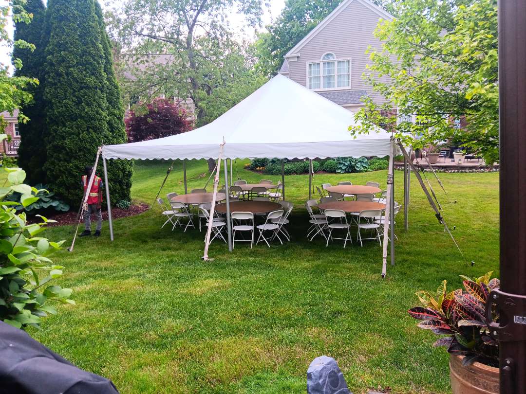 20x20 small pole tent rental for affordable event coverage in Michigan